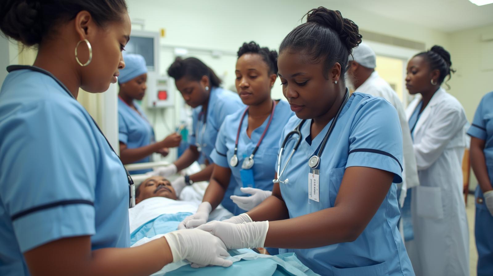 Student midwives on clinical placement