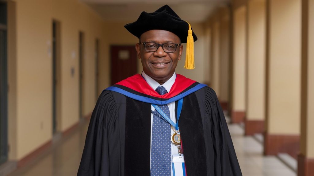 Provost of Nigerian Nursing College in ceremonial attire